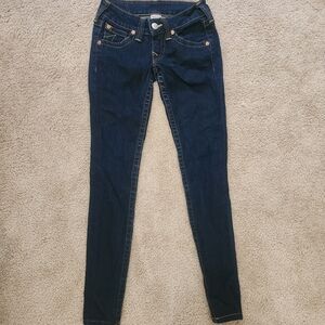 True Religion Blue Skinny Jeans Sleek Fit